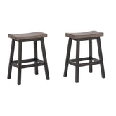 Counter Stool, Set of 2- Oak/Dark/ Grey 11226-24