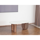 Coffee Table in Walnut/White 11361