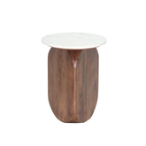 Accent Table in Walnut/White 11391.
