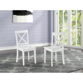 122325-Dining Chair,Set OF 2 in Antique White