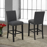 162-29- Bar Stool, Set of 2-Grey