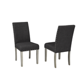 163-22DGY-Dining Chair,Set OF 2 in Dark Grey