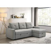 Faber 2Pc Pullout Sectional 99996GRY Mazin