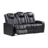 Dual Power Recliner sofa in Black 222108.