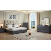 6 pc Bedroom set in Grey 2402