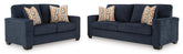 Aviemore Sofa and Loveseat Set in Blue