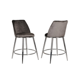 24512-Counter Bar Stool, Set of 2 in Grey