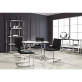 Lyrica Collection 5pc Round Dining Set in Charcoal 3656