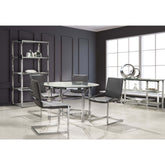 Lyrica Collection 5pc Round Dining Set in Grey 3656