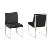 3656-CF Dining Chair,Set Of 2, Black