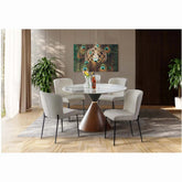 Greer 5Pc Dining Set in Grey 3696 Mazin