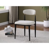 51325- Dining Chair, Set Of 2 ,in Beige / Black