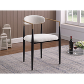 51328- Dining Chair, Set Of 2 in Beige/ Black