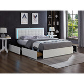 5400 LED Platform Bed in White International Furniture