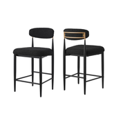 61331-Counter Bar Stool , Set of 2 in Black
