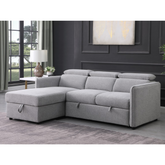 7154A-LHF Secional Sleeper in Grey