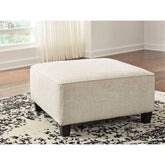 Ashley Abinger Oversized Accent Ottoman in Natural | Mai Furniture