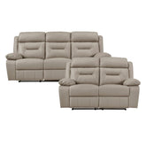 Laconia Leather Sofa and Loveseat Set in Latte 9629LTE
