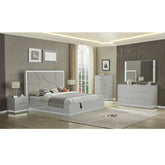 6 Pc Hydraulic Bedroom set in Light Grey 9721