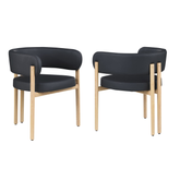 98222- Dining Chair, Set Of 2 in Balck Oak