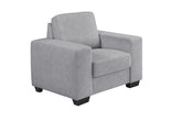 Renoux Chair Light Grey Chenille