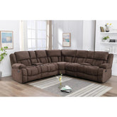Presley Modular Reclining Sectional 99928BRWSS Mazin