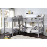 Orion Corner Bunk Bed in Grey Mazin