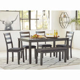 Bridson 6Pc Dining Set in Grey | Signature Design by Ashley
