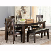 Haddigan 6Pc Dining Set in Dark Brown D596 | Signature Design by Ashley