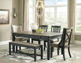 Tyler Creek 6Pc Dining Set in Two-Tone with Arm Chairs | Signature Design by Ashley