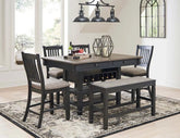 Tyler Creek Counter Height 6Pc Dining Set in Black & Grey | Signature Design by Ashley