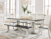 Darborn 6Pc Dining Set in Grey & Brown | Signature Design by Ashley