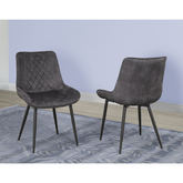 DRC-2002- Dining Chair, Set Of 2 ,in Dark Grey