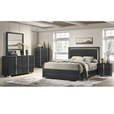 Freya 6 PC Bedroom Set in Grey