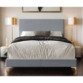 Hugo Upholstered Bed in Smoke