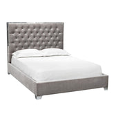 Kroma Bed in Grey Velvet