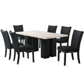 Lantana 7 Pc Dining Table set in Black