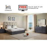 6 pc Bedroom set in Grey 2402