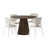 Akira Dining Set in Walnut White Wash 3221161.