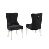 F459- Dining Chair,Set OF 2 in Black