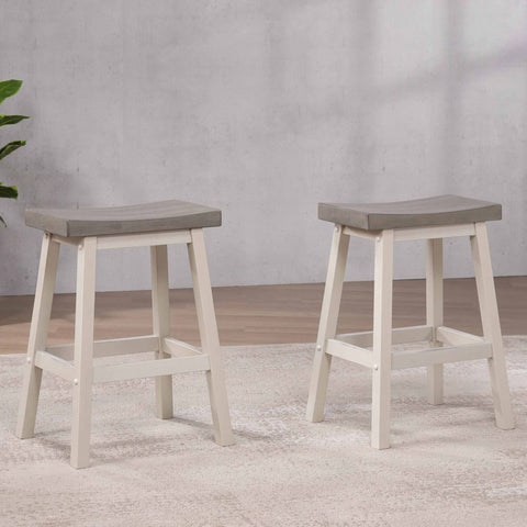 Counter Stool, Set of 2 in Grey/White 11225-24
