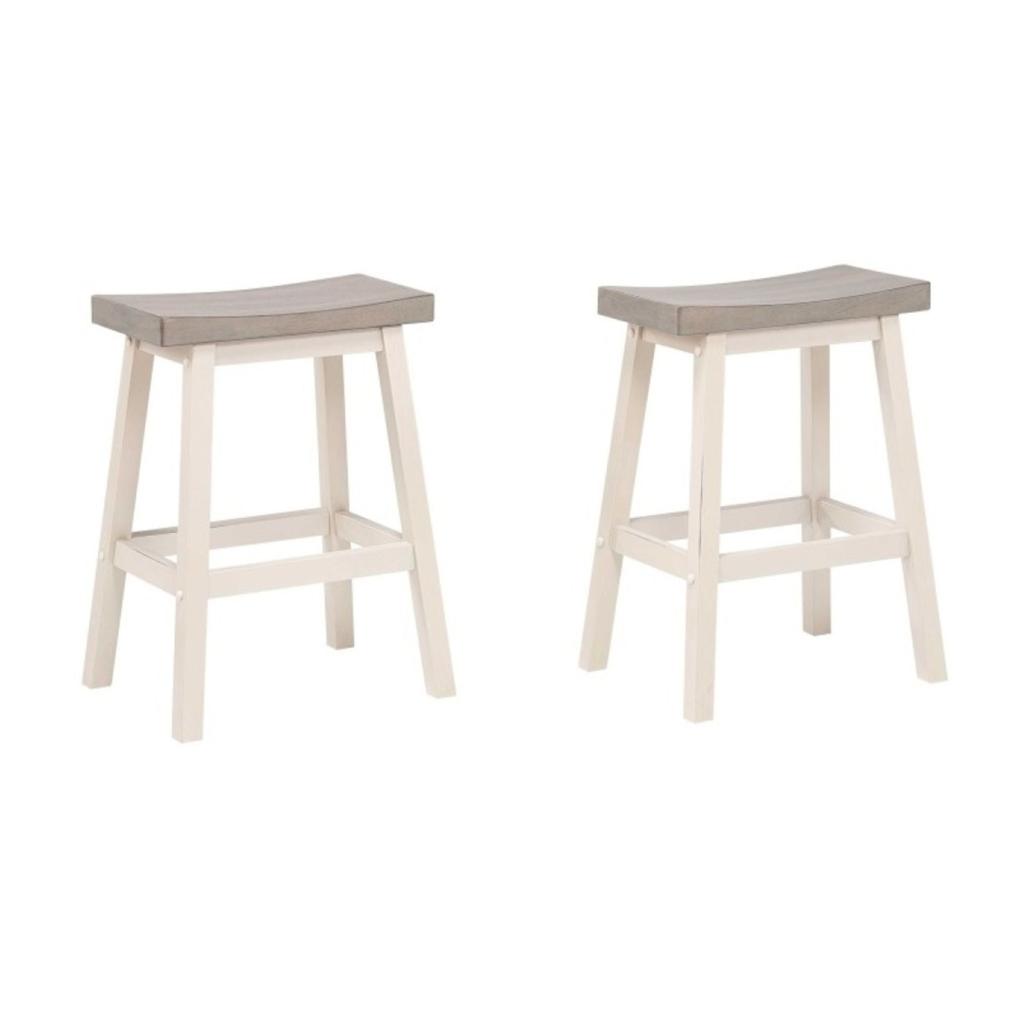 Counter Stool, Set of 2 in Grey/White 11225-24