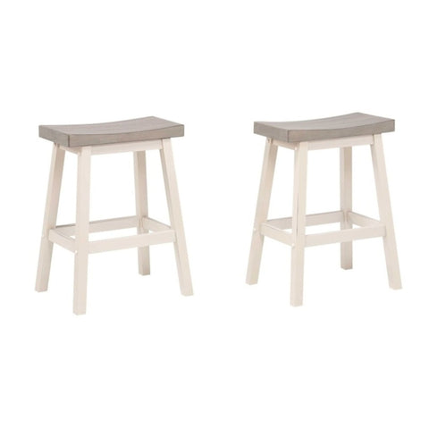 Counter Stool, Set of 2 in Grey/White 11225-24
