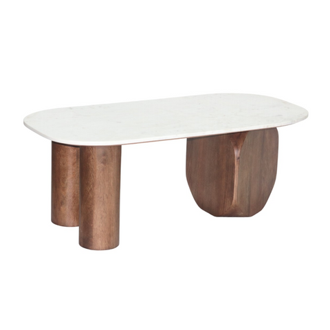 11361- Coffee Table in Walnut/ White