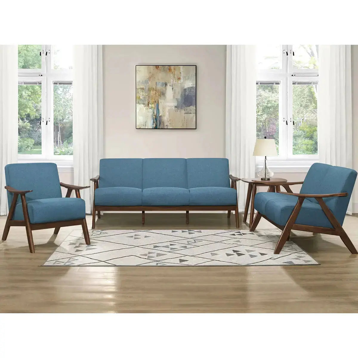 Damala Collection 3 pc Fabric Sofa Set 1138 - Mazin
