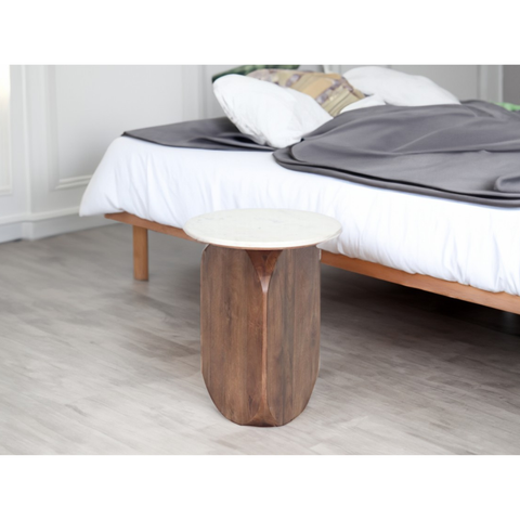 11391-Accent Table in Walnut /White