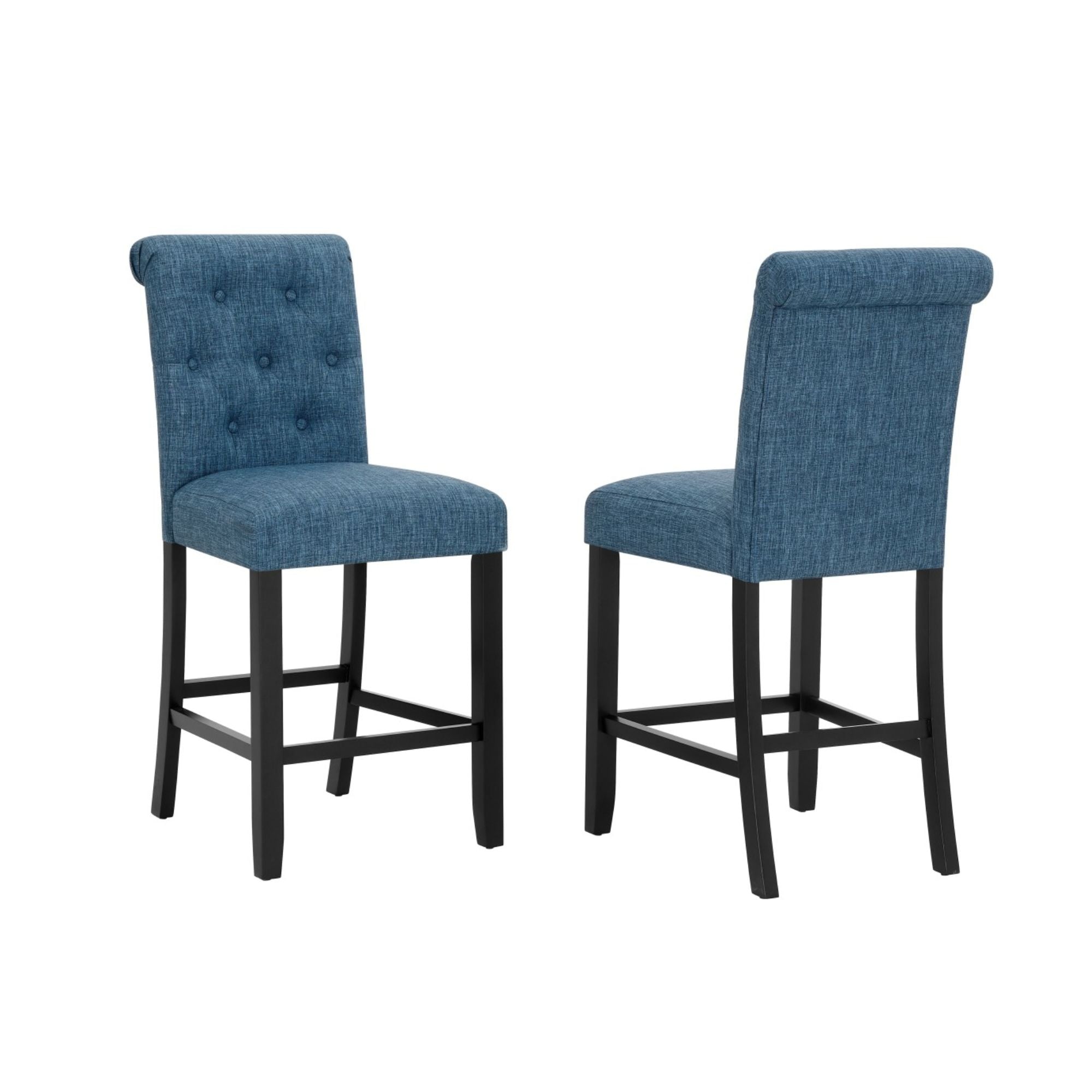 24" Counter Bar Stool ,Set Of 2, Blue 11626