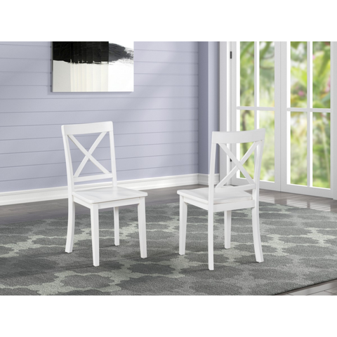122325-Dining Chair,Set OF 2 in Antique White