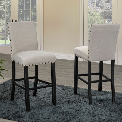 162-29- Bar Stool, Set of 2- Beige