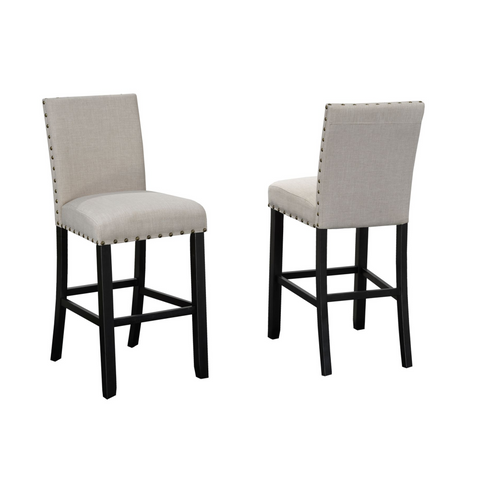 162-29- Bar Stool, Set of 2- Beige